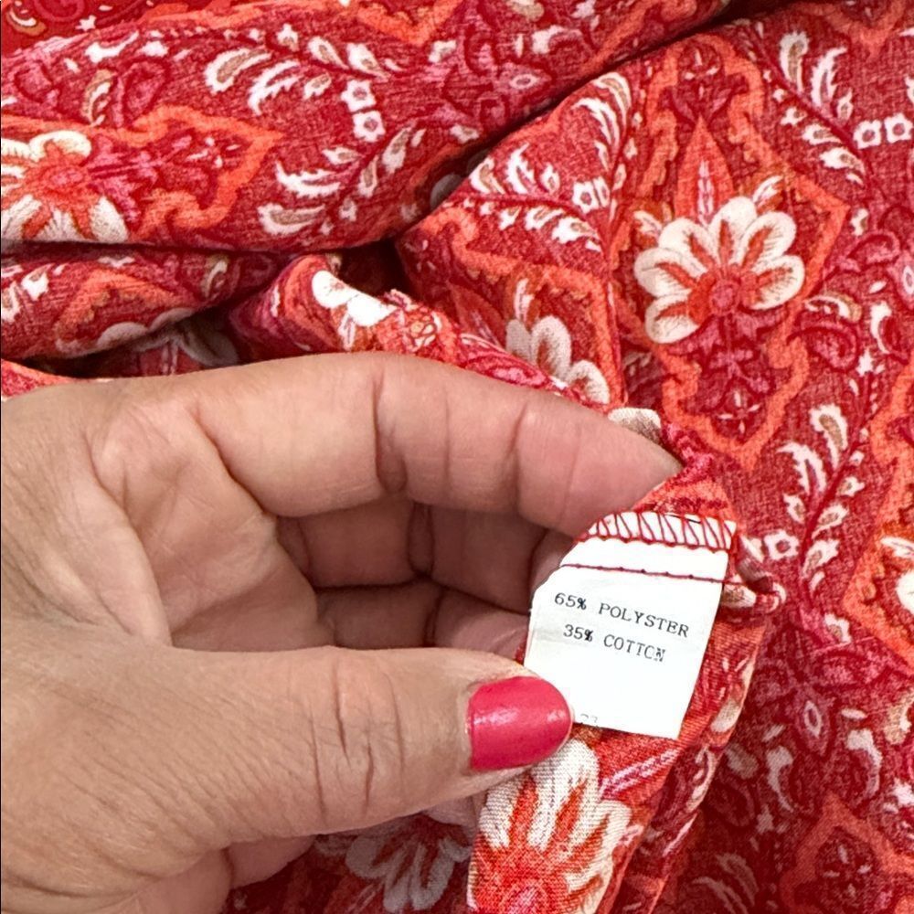 Zesica Chic Red Floral Maxi Dress Size Medium - Picture 10 of 10